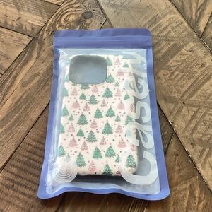 Christmas Tree IPhone 15 Pro Case - Green and Pink